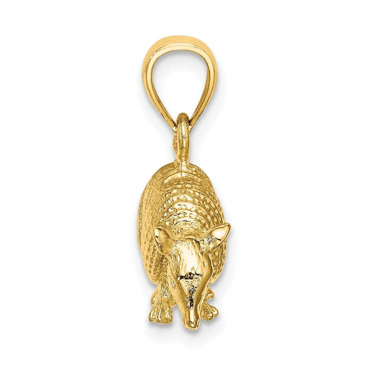 Lovely Rita's Pendants & Charms 14K Yellow Gold Textured Polished Finish 3-Dimentional Armadillo Charm Pendant