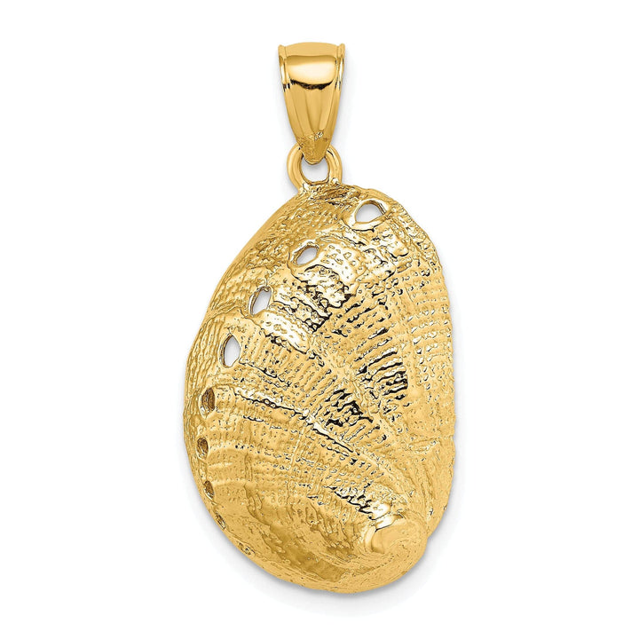 Lovely Rita's Pendants & Charms 14K Yellow Gold Textured Polished Finish Abalone Shell Charm Pendant