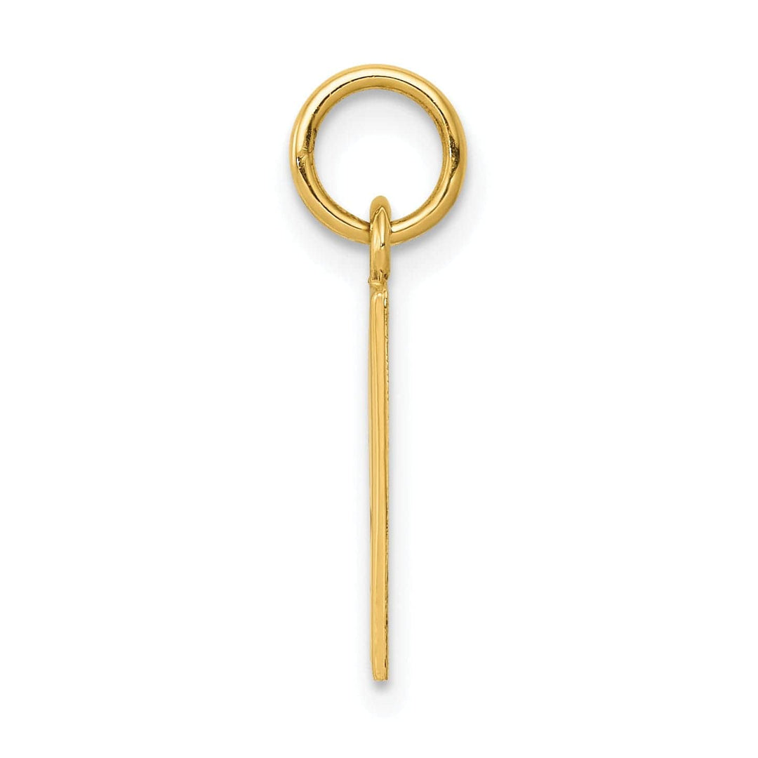 Lovely Rita's Pendants & Charms 14k Yellow Gold Textured Polished Finish Black Enameled Ace of Spades Card Charm Pendant