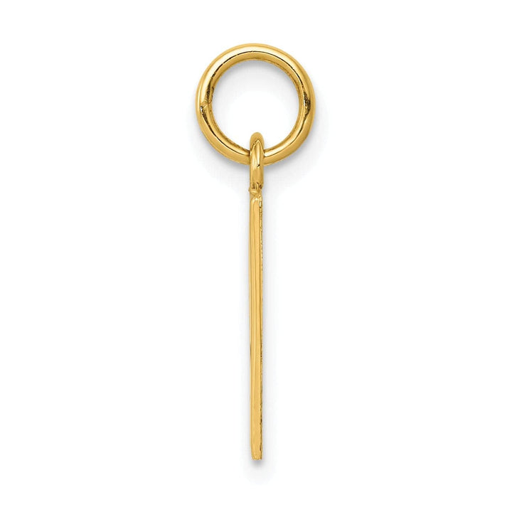 Lovely Rita's Pendants & Charms 14k Yellow Gold Textured Polished Finish Black Enameled Ace of Spades Card Charm Pendant