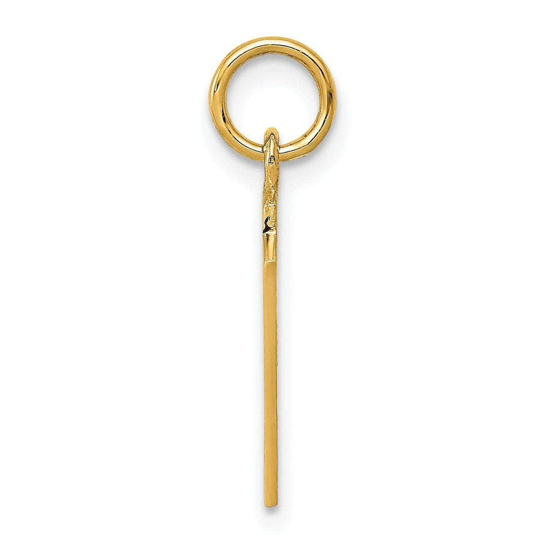 Lovely Rita's Pendants & Charms 14k Yellow Gold Textured Polished Finish Black Enameled Blackjack Spades Playing Cards Charm Pendant