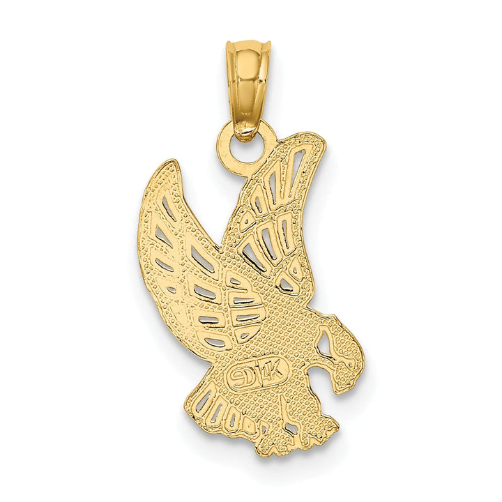 Lovely Rita's Pendants & Charms 14K Yellow Gold Textured Polished Finish Eagle Landing Design Charm Pendant