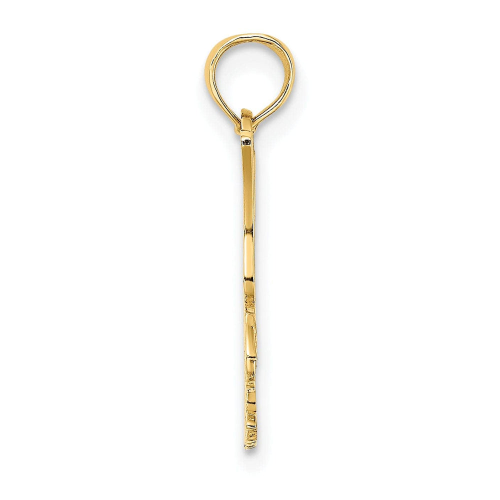 Lovely Rita's Pendants & Charms 14K Yellow Gold Textured Polished Finish Eagle Landing Design Charm Pendant