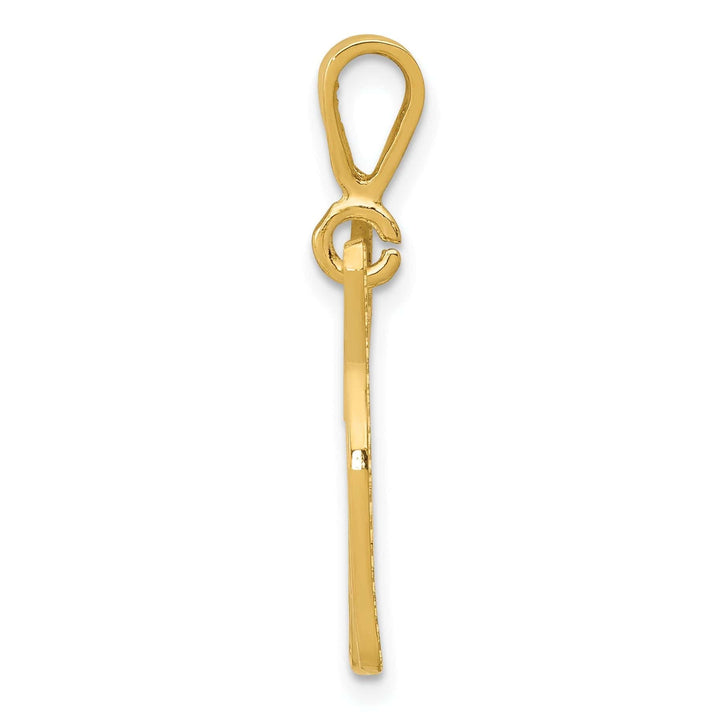 Lovely Rita's Pendants & Charms 14k Yellow Gold Textured Polished Finish Jack Russell Terrier Dog Charm Pendant