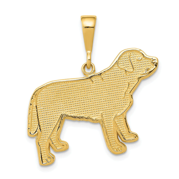 Lovely Rita's Pendants & Charms 14k Yellow Gold Textured Polished Finish Labrador Dog Charm Pendant