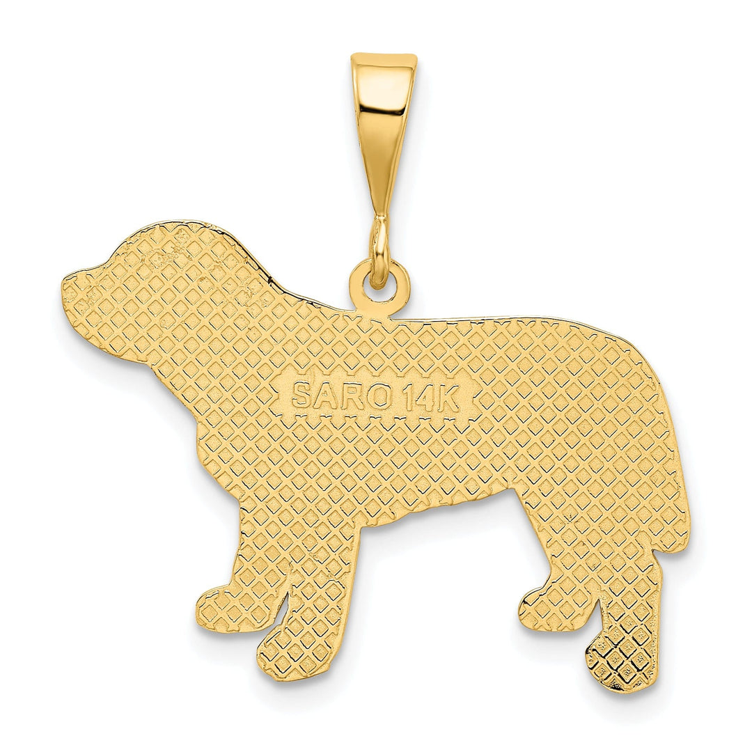 Lovely Rita's Pendants & Charms 14k Yellow Gold Textured Polished Finish Labrador Dog Charm Pendant