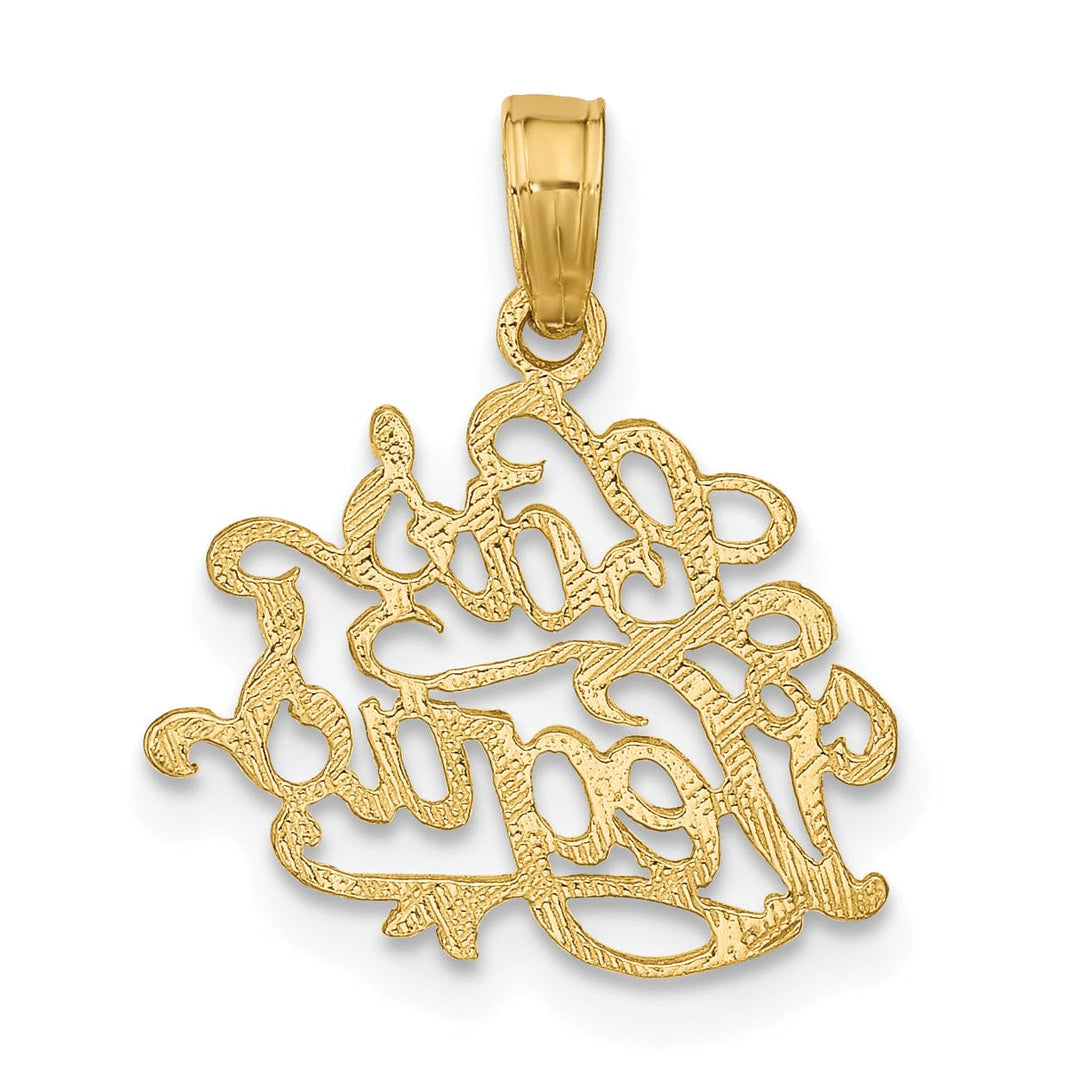 Lovely Rita's Pendants & Charms 14K Yellow Gold Textured Polished Finish LAS VEGAS Charm Pendant