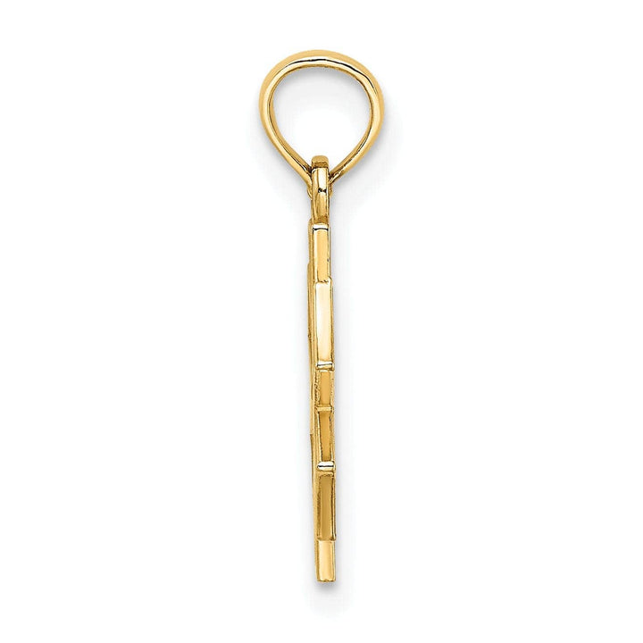 Lovely Rita's Pendants & Charms 14k Yellow Gold Textured Polished Finish Medical Symbol Design Charm Pendant