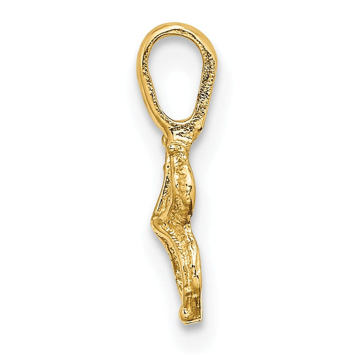 Lovely Rita's Pendants & Charms 14K Yellow Gold Textured Polished Finish Mini Starfish with Fixed Bail Charm Pendant