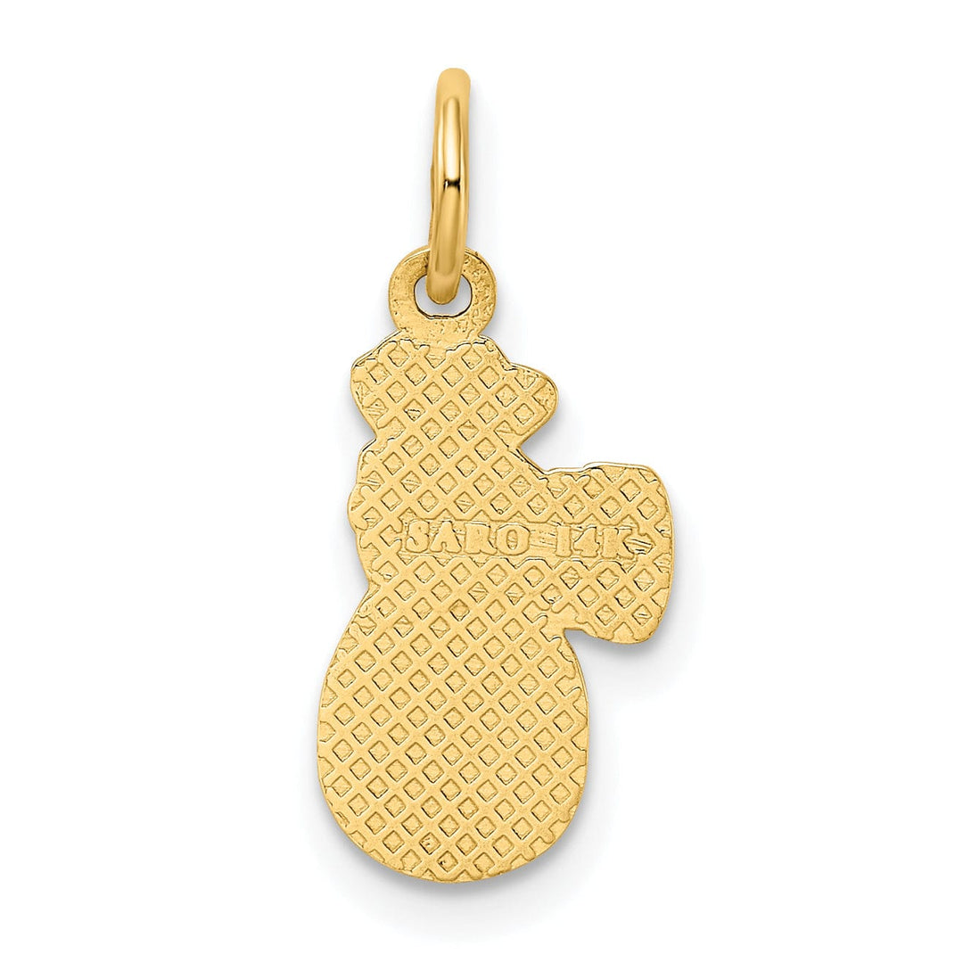 Lovely Rita's Pendants & Charms 14k Yellow Gold Textured Polished Finish Money Bag Charm Pendant