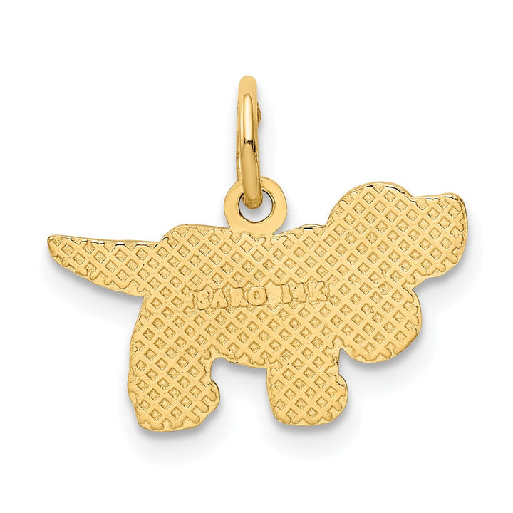 Lovely Rita's Pendants & Charms 14k Yellow Gold Textured Polished Finish Saint Bernard Charm Pendant