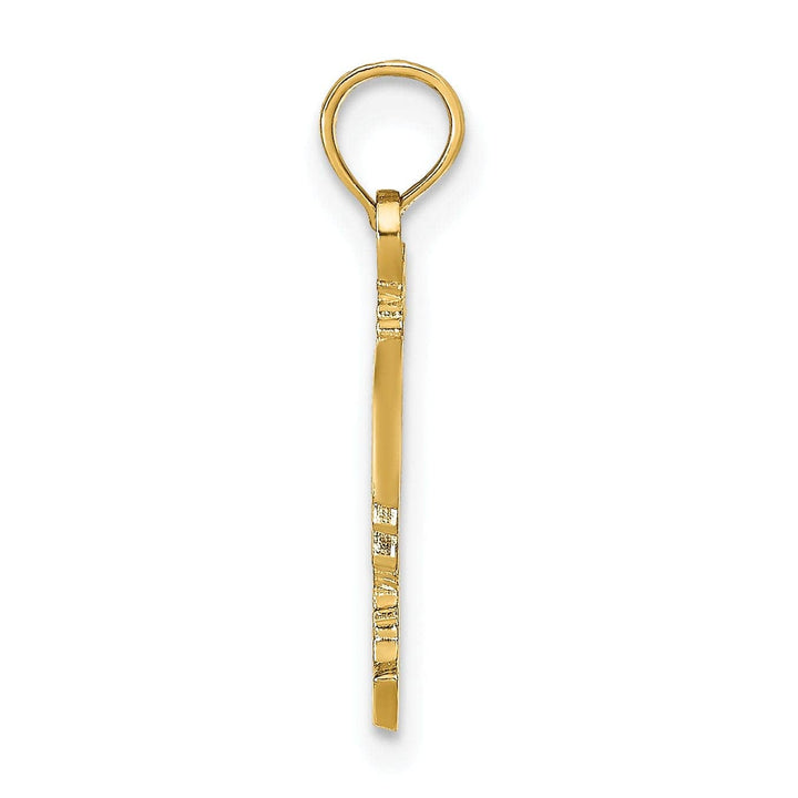 Lovely Rita's Pendants & Charms 14K Yellow Gold Textured Polished Finish Solid Rooster Charm Pendant