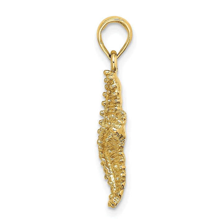 Lovely Rita's Pendants & Charms 14K Yellow Gold Textured Polished Finished Starfish Bead Design Charm Pendant