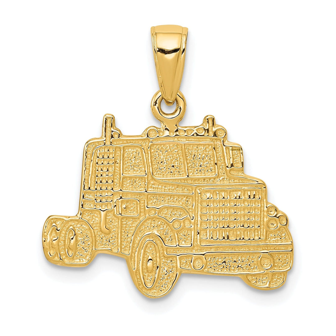 Lovely Rita's Pendants & Charms 14k Yellow Gold Textured Truck Cab Pendant