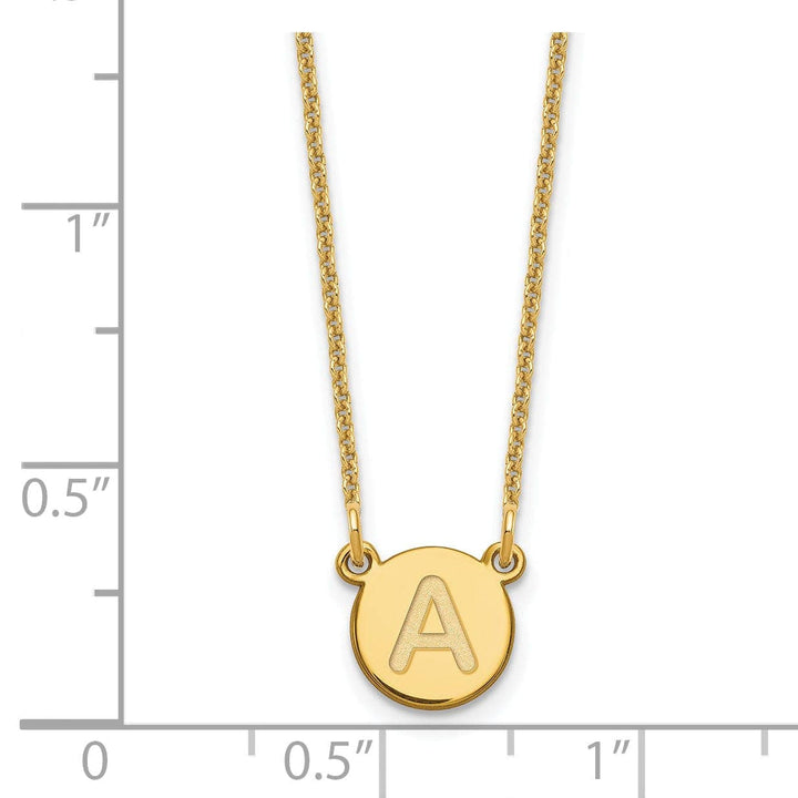 Lovely Rita's Pendants & Charms 14k Yellow Gold Tiny Circle Block Letter B Initial Pendant and Necklace