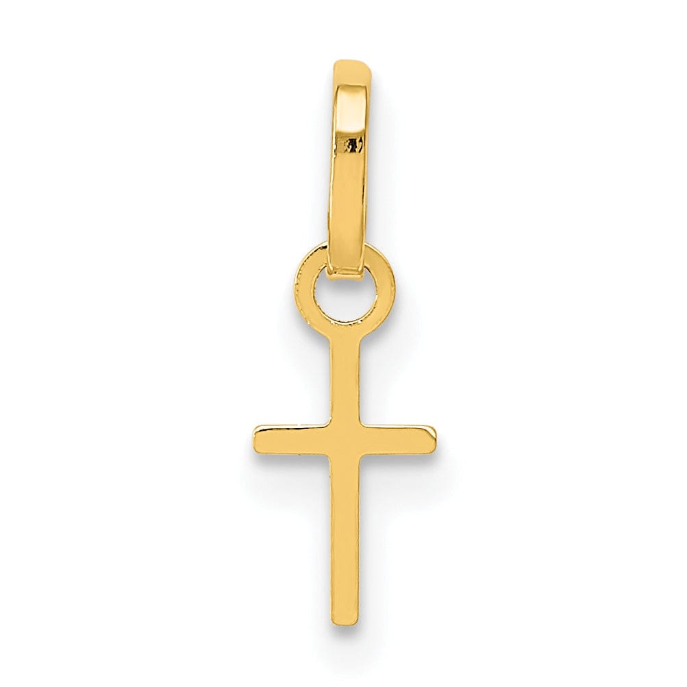 Lovely Rita's Pendants & Charms 14k Yellow Gold Tiny Cross Charm Pendant