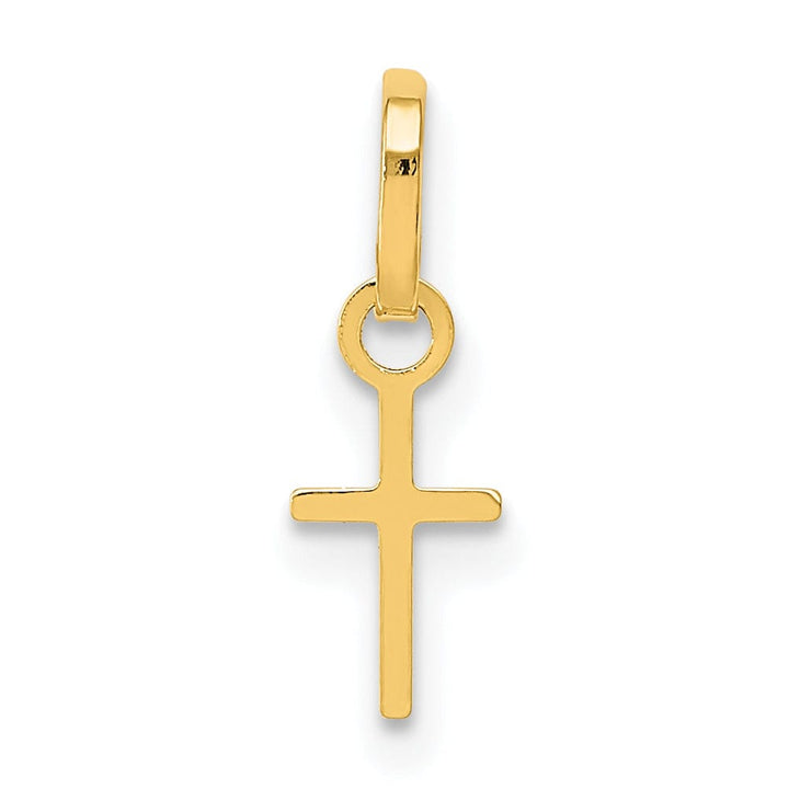 Lovely Rita's Pendants & Charms 14k Yellow Gold Tiny Cross Charm Pendant