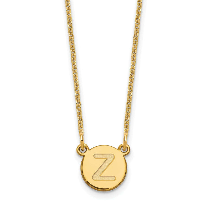 Lovely Rita's Pendants & Charms 14k Yellow Gold Tiny Cut Out Block Letter Z Design Initial Pendant and