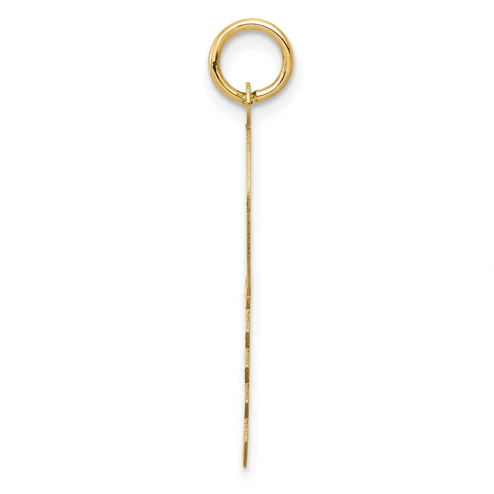 Lovely Rita's Pendants & Charms 14K Yellow Gold Two Hearts and Arrow Design Key Charm Pendant