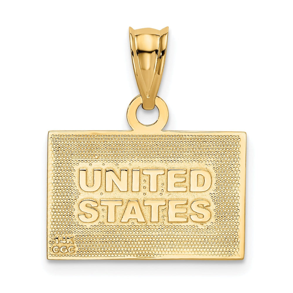Lovely Rita's Pendants & Charms 14k Yellow Gold United States Flag Pendant