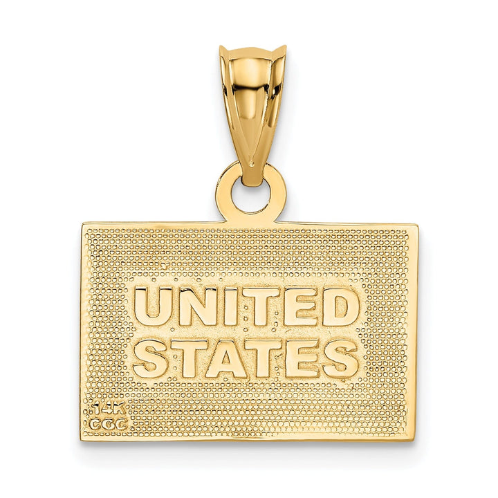 Lovely Rita's Pendants & Charms 14k Yellow Gold United States Flag Pendant