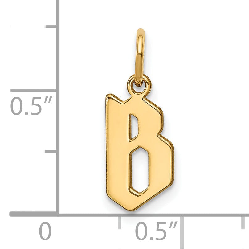 Lovely Rita's Pendants & Charms 14K Yellow Gold Upper Case Letter B Initial Charm Pendant