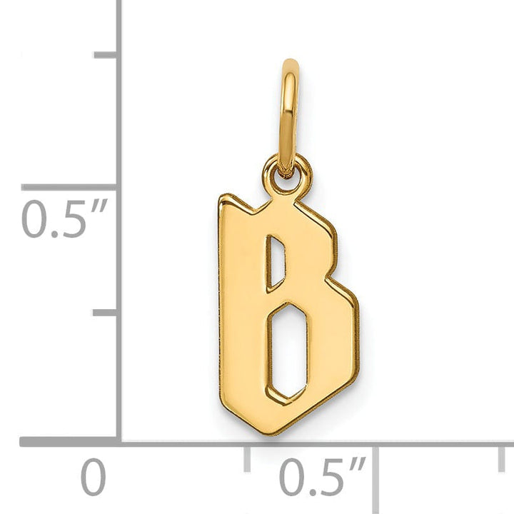 Lovely Rita's Pendants & Charms 14K Yellow Gold Upper Case Letter B Initial Charm Pendant