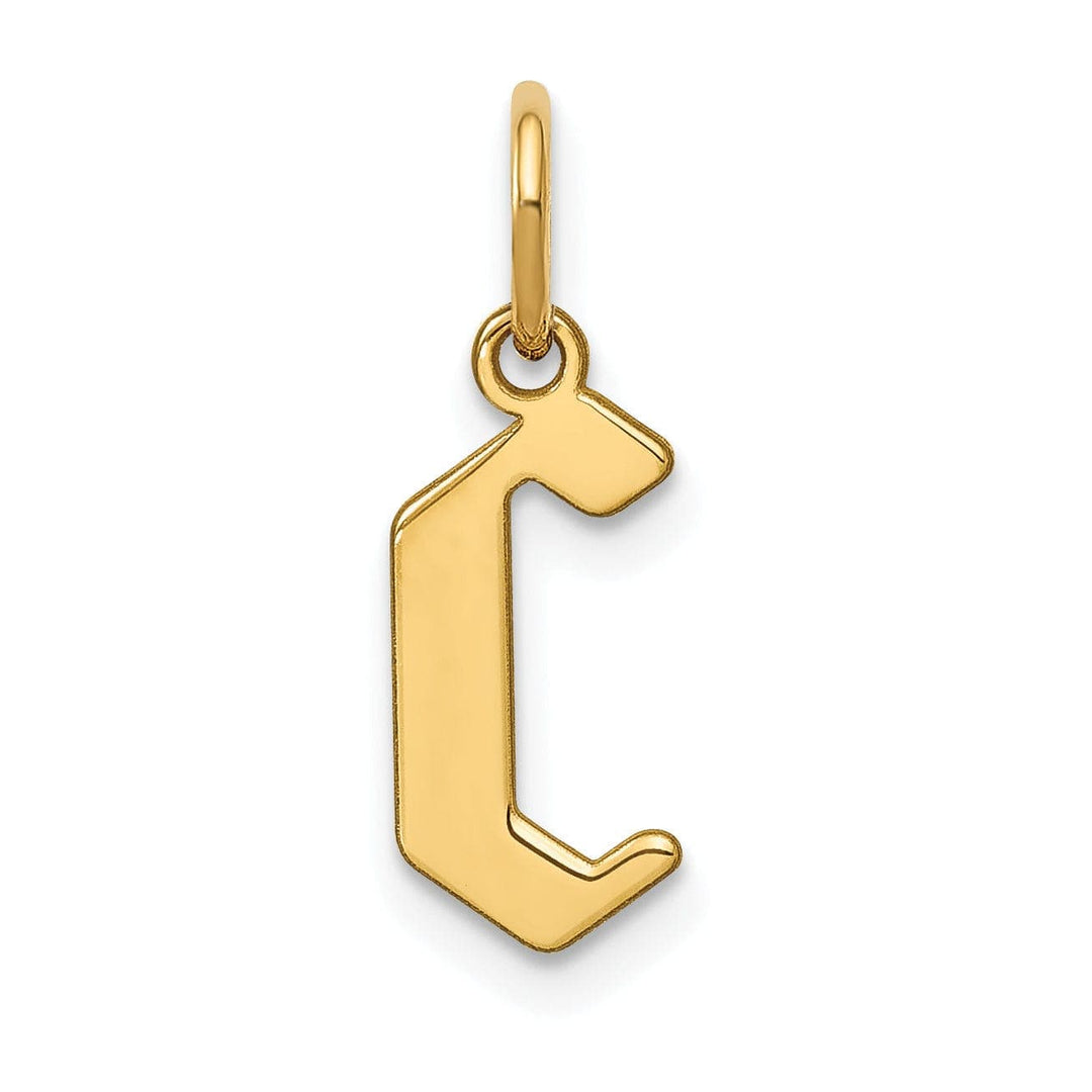 Lovely Rita's Pendants & Charms 14K Yellow Gold Upper Case Letter C Initial Charm Pendant
