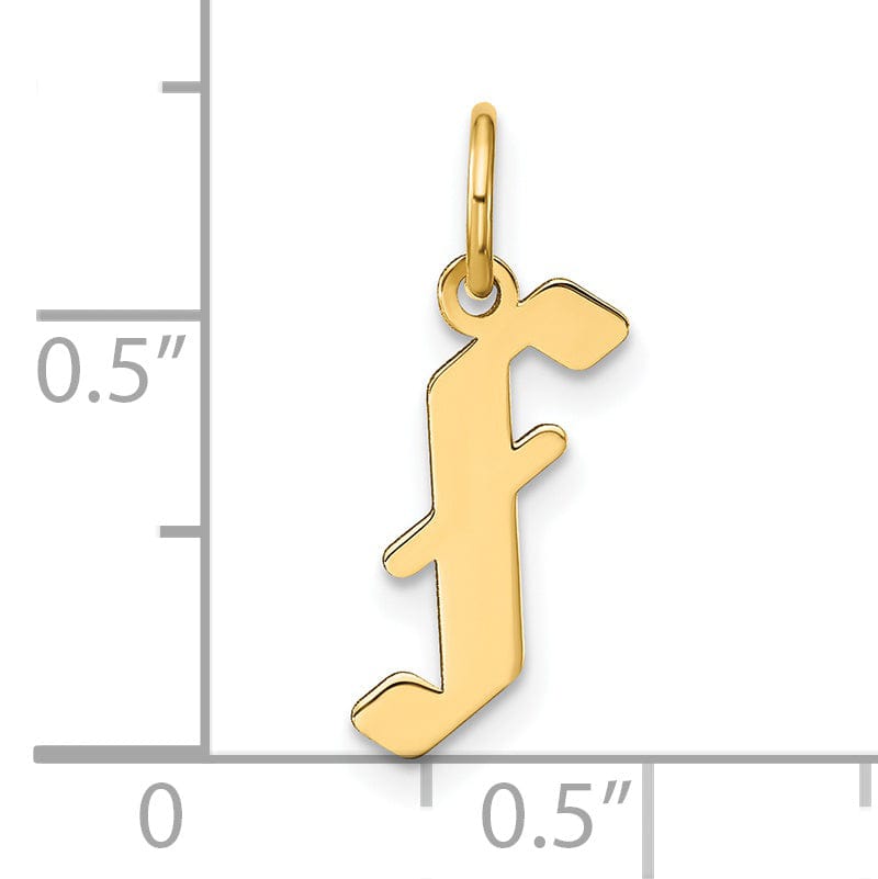 Lovely Rita's Pendants & Charms 14K Yellow Gold Upper Case Letter F Initial Charm Pendant