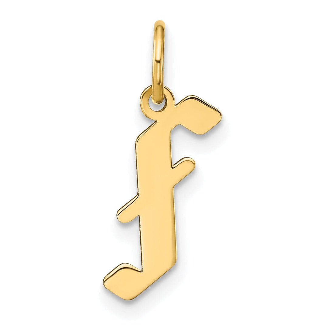 Lovely Rita's Pendants & Charms 14K Yellow Gold Upper Case Letter F Initial Charm Pendant