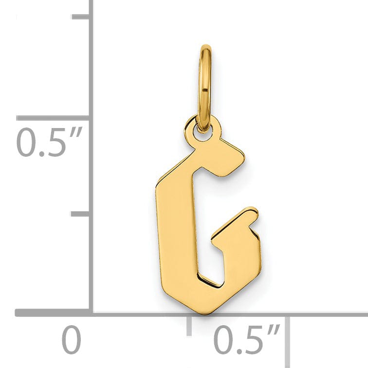 Lovely Rita's Pendants & Charms 14K Yellow Gold Upper Case Letter G Initial Charm Pendant