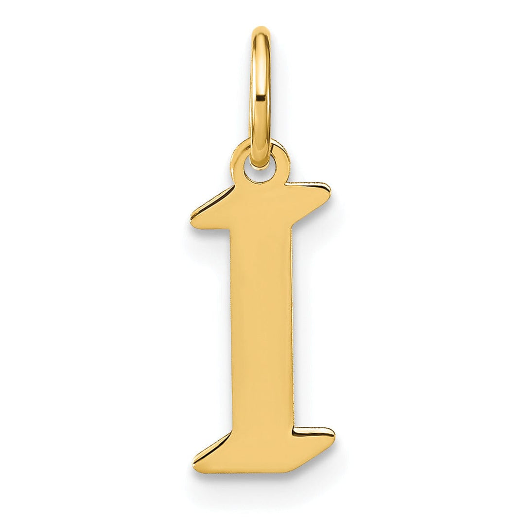Lovely Rita's Pendants & Charms 14K Yellow Gold Upper Case Letter I Initial Charm Pendant