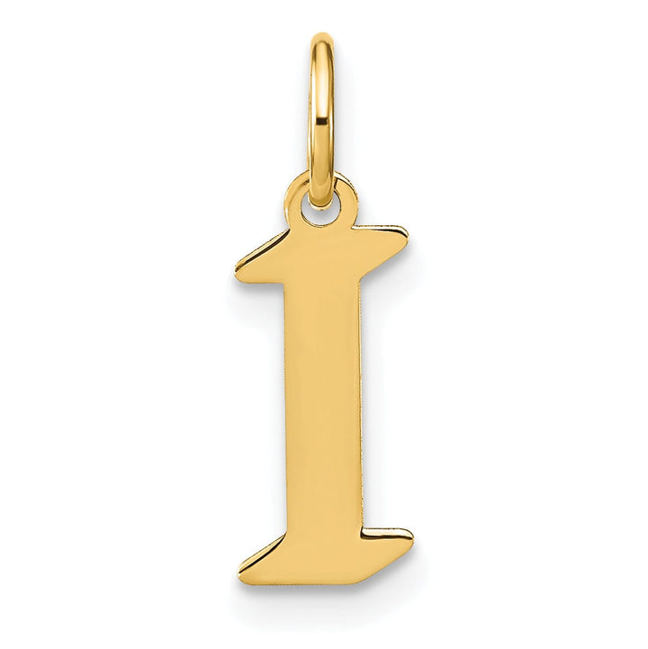 Lovely Rita's Pendants & Charms 14K Yellow Gold Upper Case Letter I Initial Charm Pendant