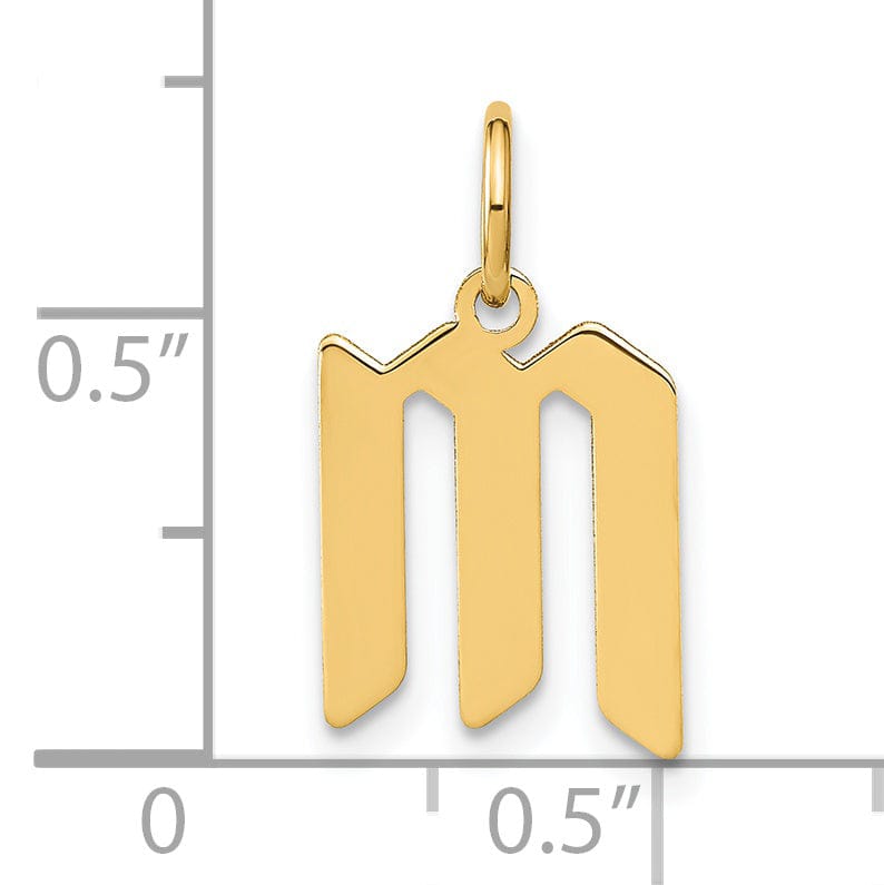 Lovely Rita's Pendants & Charms 14K Yellow Gold Upper Case Letter M Initial Charm Pendant