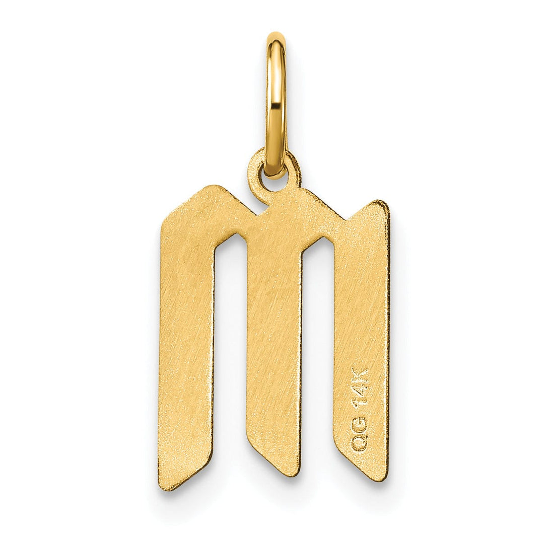 Lovely Rita's Pendants & Charms 14K Yellow Gold Upper Case Letter M Initial Charm Pendant