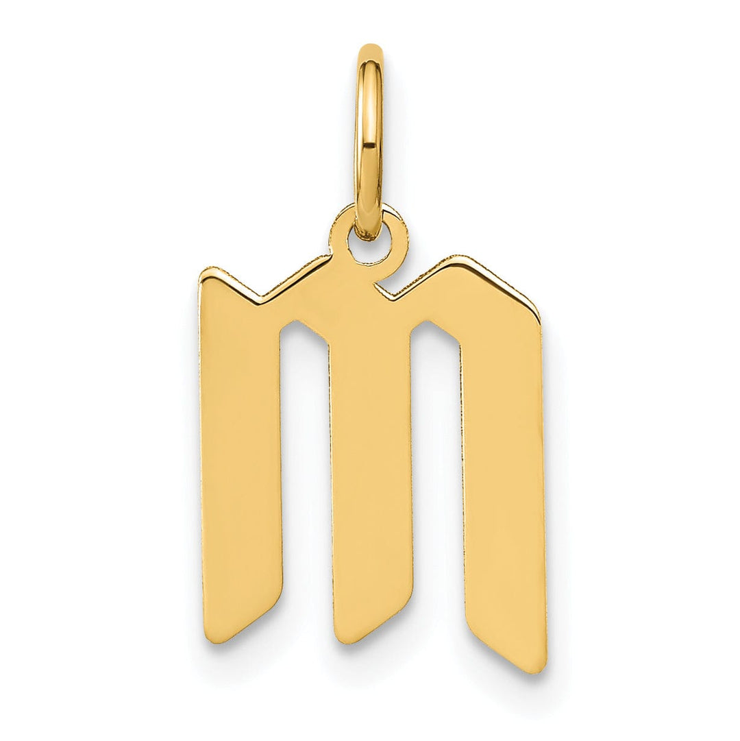 Lovely Rita's Pendants & Charms 14K Yellow Gold Upper Case Letter M Initial Charm Pendant