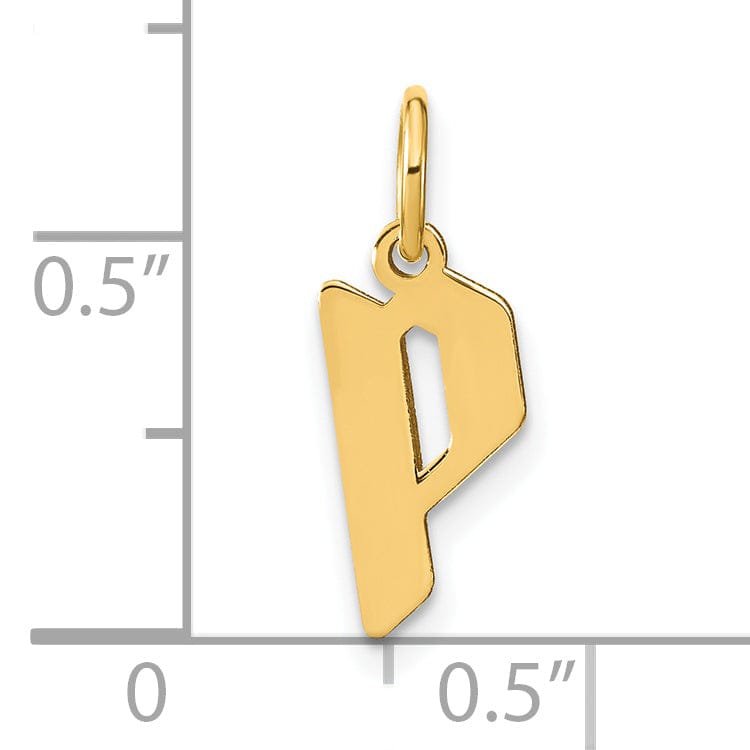 Lovely Rita's Pendants & Charms 14K Yellow Gold Upper Case Letter P Initial Charm Pendant