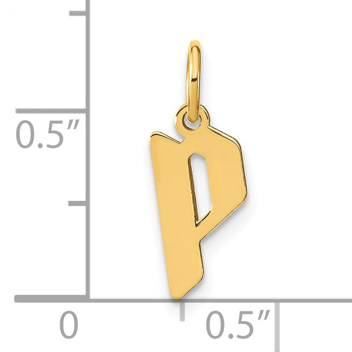 Lovely Rita's Pendants & Charms 14K Yellow Gold Upper Case Letter P Initial Charm Pendant