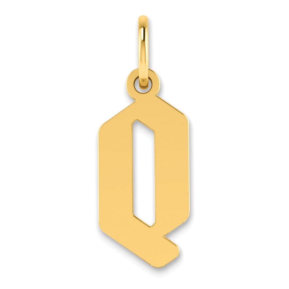 Lovely Rita's Pendants & Charms 14K Yellow Gold Upper Case Letter Q Initial Charm Pendant