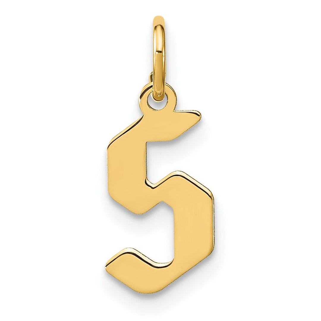 Lovely Rita's Pendants & Charms 14K Yellow Gold Upper Case Letter S Initial Charm Pendant