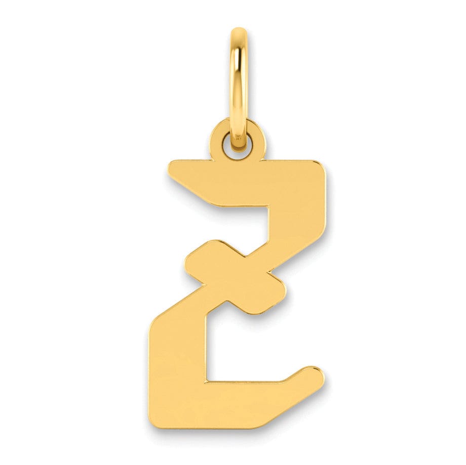 Lovely Rita's Pendants & Charms 14K Yellow Gold Upper Case Letter Z Initial Charm Pendant