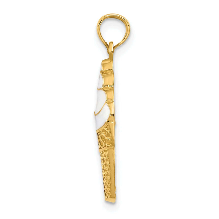 Lovely Rita's Pendants & Charms 14k Yellow Gold Vanilla Ice Cream Cone Pendant