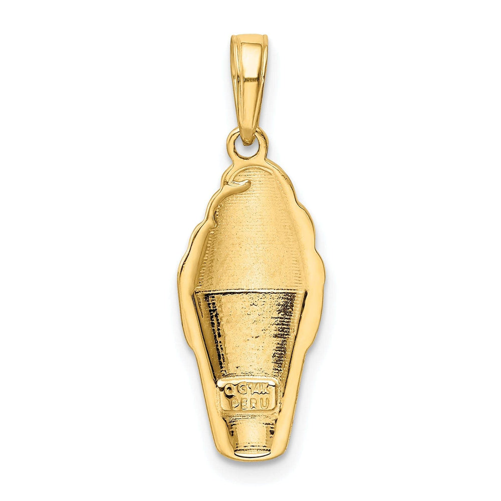 Lovely Rita's Pendants & Charms 14k Yellow Gold Vanilla Ice Cream Cone Pendant
