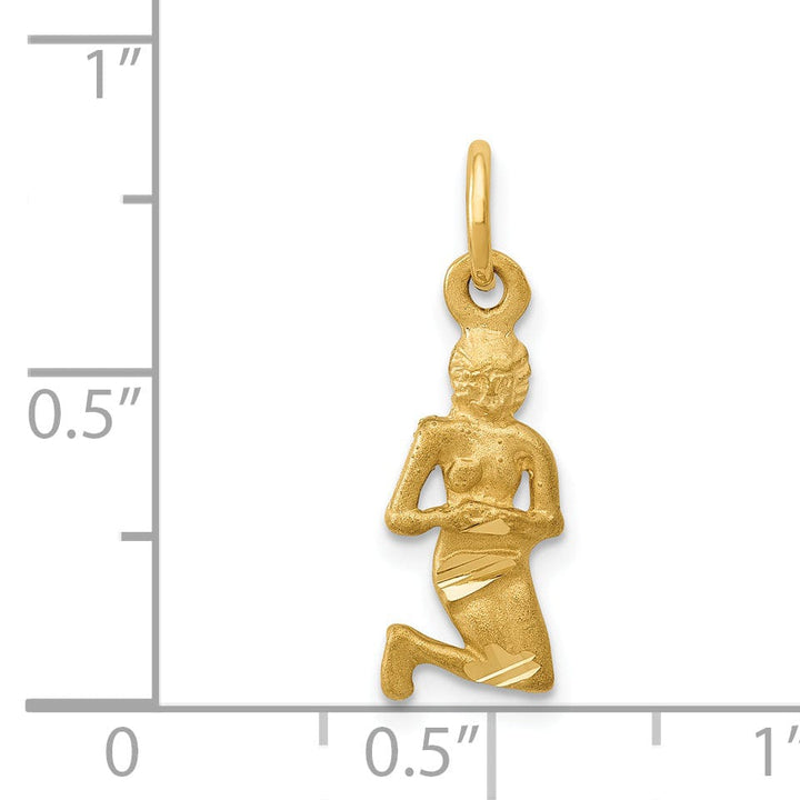 Lovely Rita's Pendants & Charms 14k Yellow Gold Virgo Zodiac Charm Pendant