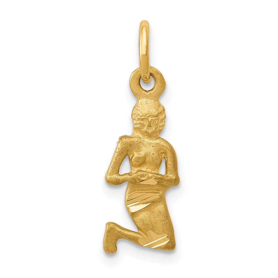 Lovely Rita's Pendants & Charms 14k Yellow Gold Virgo Zodiac Charm Pendant