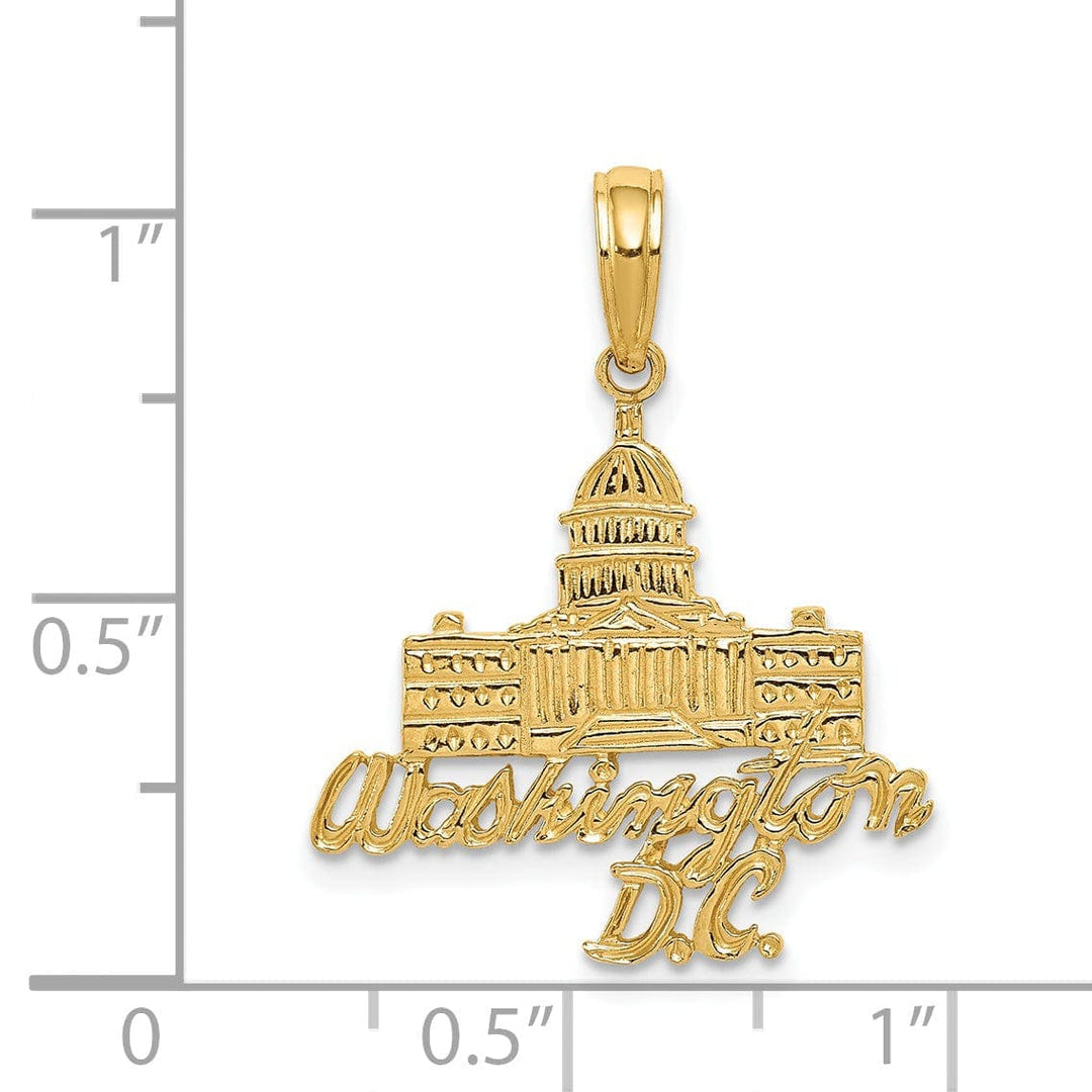 Lovely Rita's Pendants & Charms 14k Yellow Gold Washington Capitol Pendant