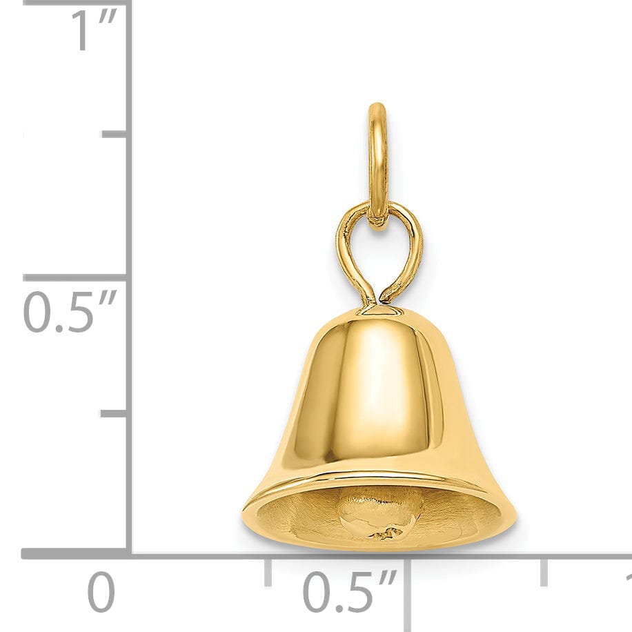 Lovely Rita's Pendants & Charms 14k Yellow Gold Wedding Bell Charm Pendant