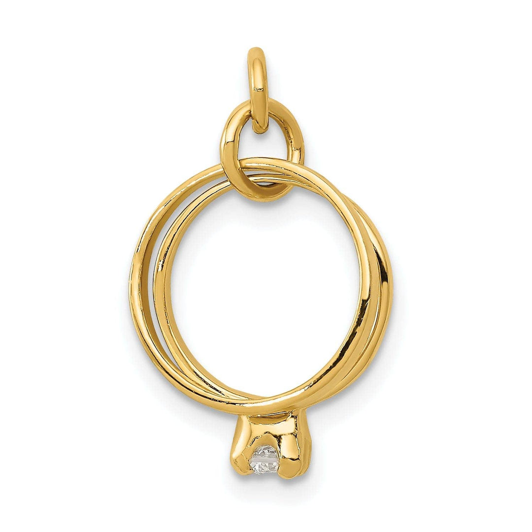 Lovely Rita's Pendants & Charms 14k Yellow Gold Wedding Rings Charm Pendant