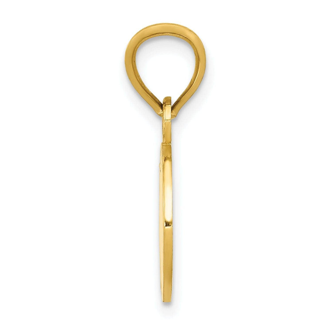 Lovely Rita's Pendants & Charms 14k Yellow Gold White Enameled Baseball Pendant