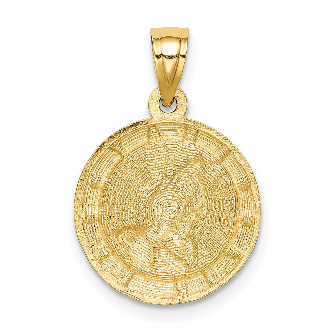 Lovely Rita's Pendants & Charms 14K Yellow Gold White Polished Finish Solid Pray For Us Hand Pendant